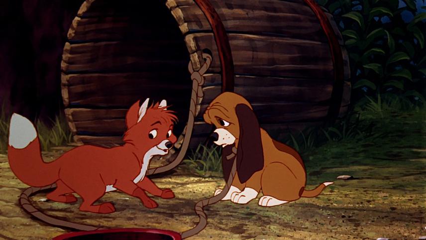 მელია და მონადირე ძაღლი  ქართულად -  The Fox and the Hound
