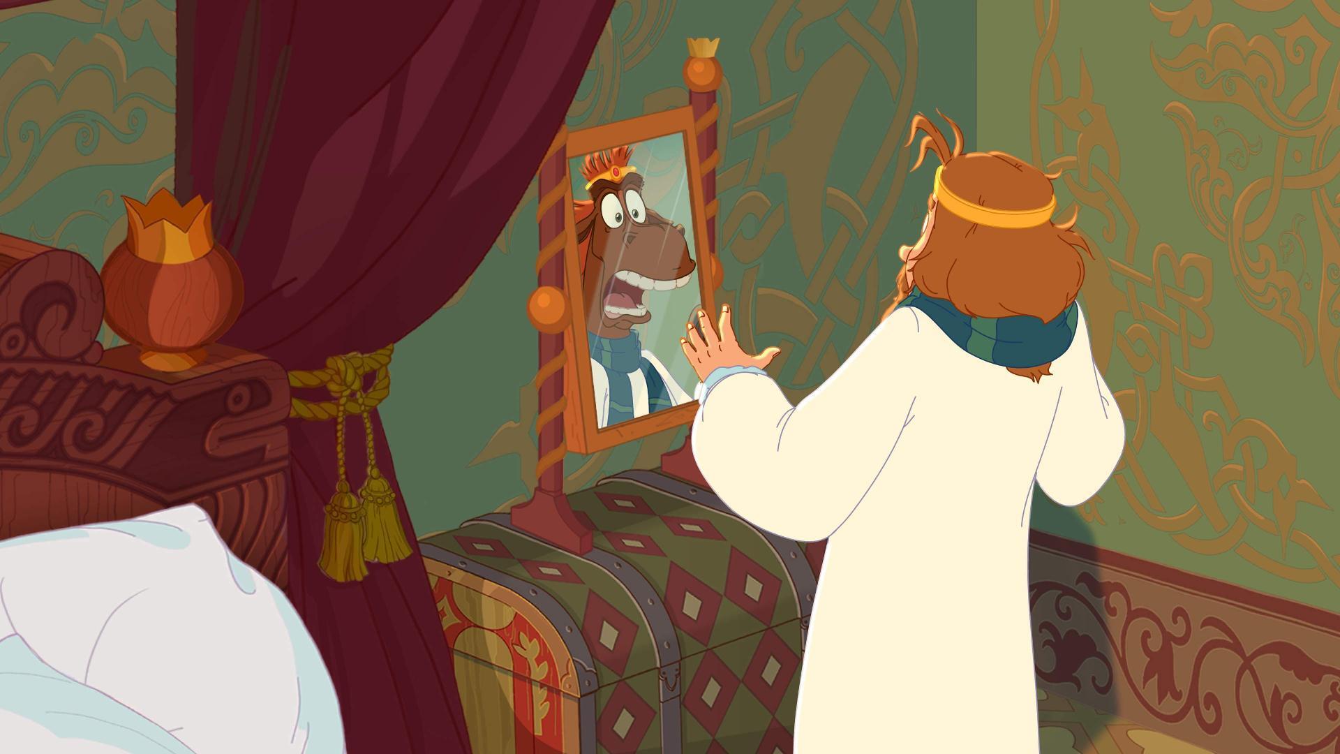 სამი გოლიათი და ცხენი ტახტზე  ქართულად -  Tri bogatyrya i Kon na trone