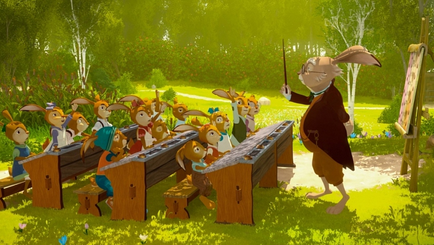 კურდღლების სკოლა  ქართულად -  Rabbit School