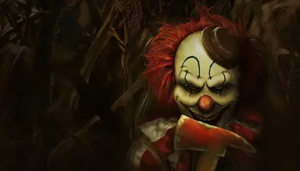 კლოუნი სიმინდის ყანაში ქართულად - Clown in a Cornfield